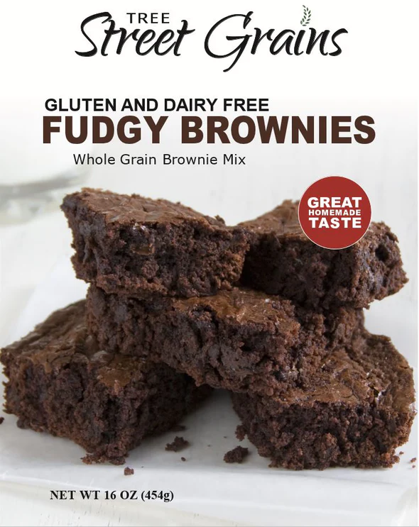 Vegan Fudgy Brownies - Dairy and Gluten Free Whole Grain Mix
