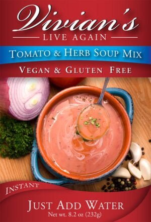 Vegan Tomato and Herb Soup Mix Family Pack Gluten-Free, Dairy-Free with Resealable Package.