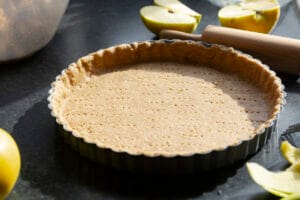 Easy to make gluten-free graham cracker pie crust with Tree Street Grains flour.